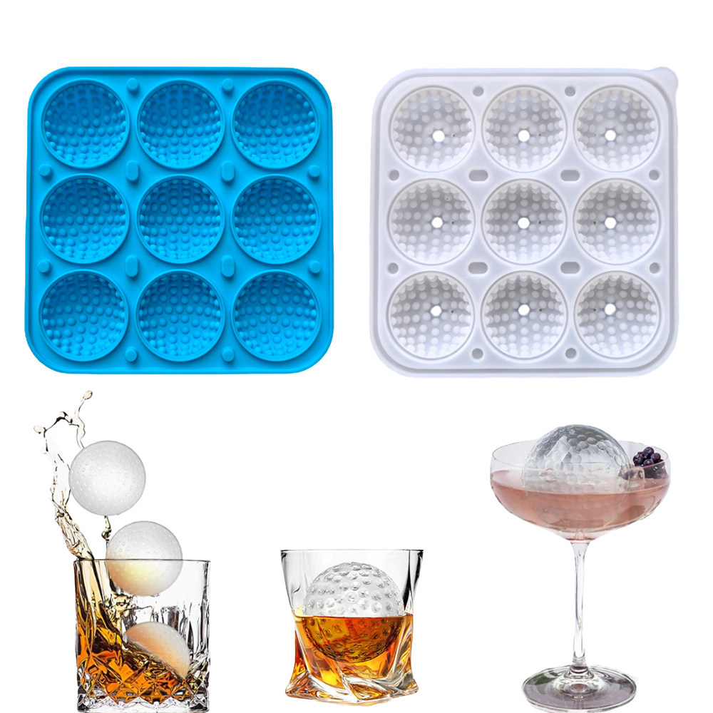 Ice Mold Sphere - Bola golf 9 rongga dengan tutup