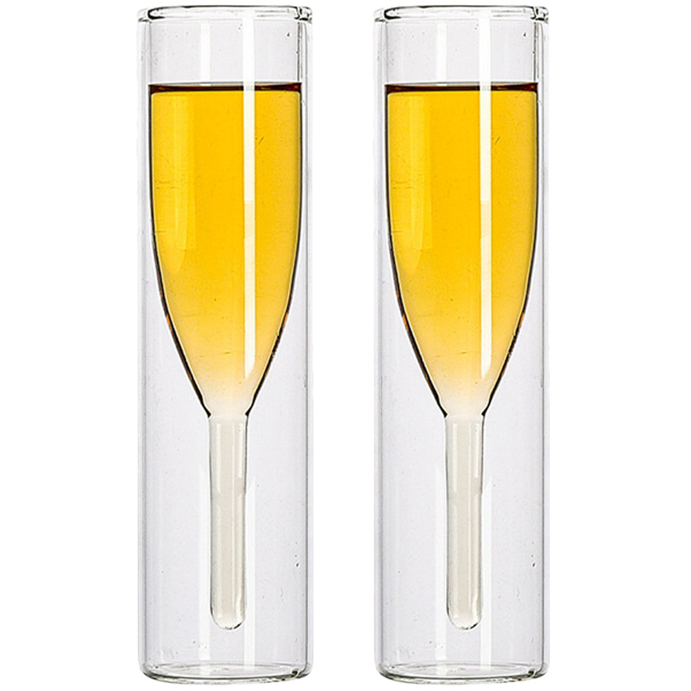 2 Buah Set Gelas Dinding Ganda - Home Bar Set ulasan dan harga